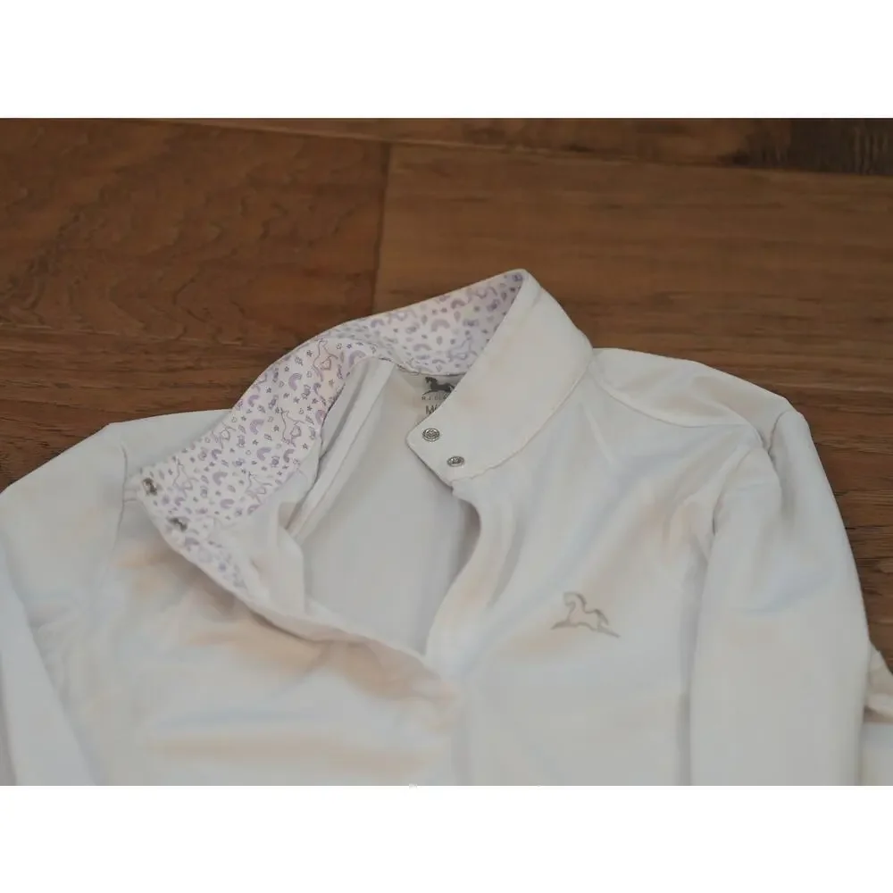 RJ Classics Equestrian Show Shirt - White - Size Youth M